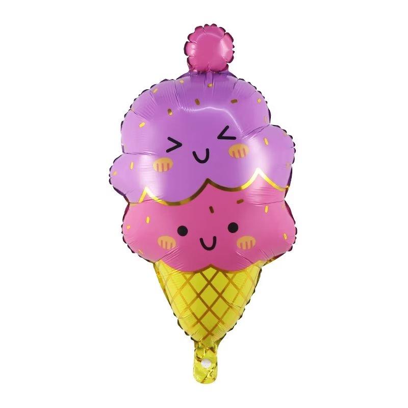 Donut Eiscreme Aluminiumfolienballon Sommer Dessert Ballon Geburtstagsparty Restaurant Dekoration Ballon