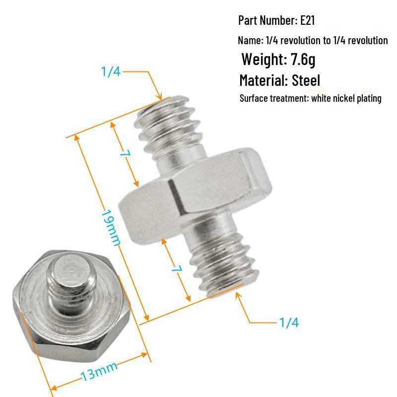1/4 to 3/8 M4 M5 M6 M8 Screw Adapter for Tripod, Pan/Tilt Camera, Hot Shoe Mount & Light Stand