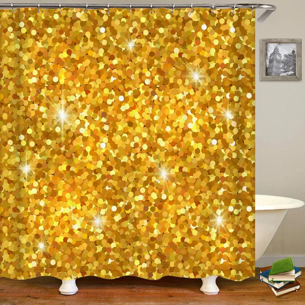 Golden Fantasy Colorful Print Shower Curtain Waterproof Polyester with Hook Bathroom Curtains Home Decoration 3D Shower Curtain