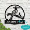 Personalized Hoopoe Bird Metal Wall Art Sign, Custom Home Decor for Room