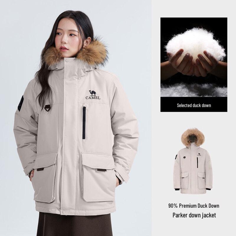 CAMEL Unisex Down Parka Utility Jacket