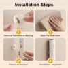 3/6/12Pcs Magnetic Remote Control Holder Wall Mount Adhesive Remote Control Holder Strong Hold TV Remote Holder For Home Office