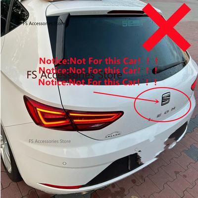 Wykończenie okna samochodu Spoiler dla Seat Leon 5F FR Mk3 MK3.5 5 drzwi tylne skrzydło dachowe krawędź boczna klapa tylna tylny spojler okna bagażnika