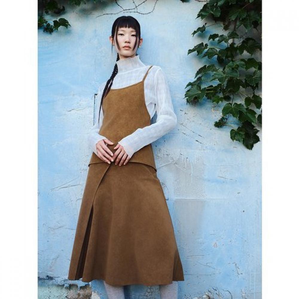 Cc Collect Synthetic Suede Unbalanced Wrap Skirt  C254msd036 