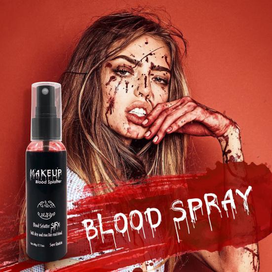 Halloween Spray Create Realistic Blood Effects Horror Fake Blood Spray for Halloween Cosplay Makeup