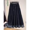 Melaleuca Pleated Plaid High-Waist Ruffle Skirt - Women's Plus Size, Autumn 2026