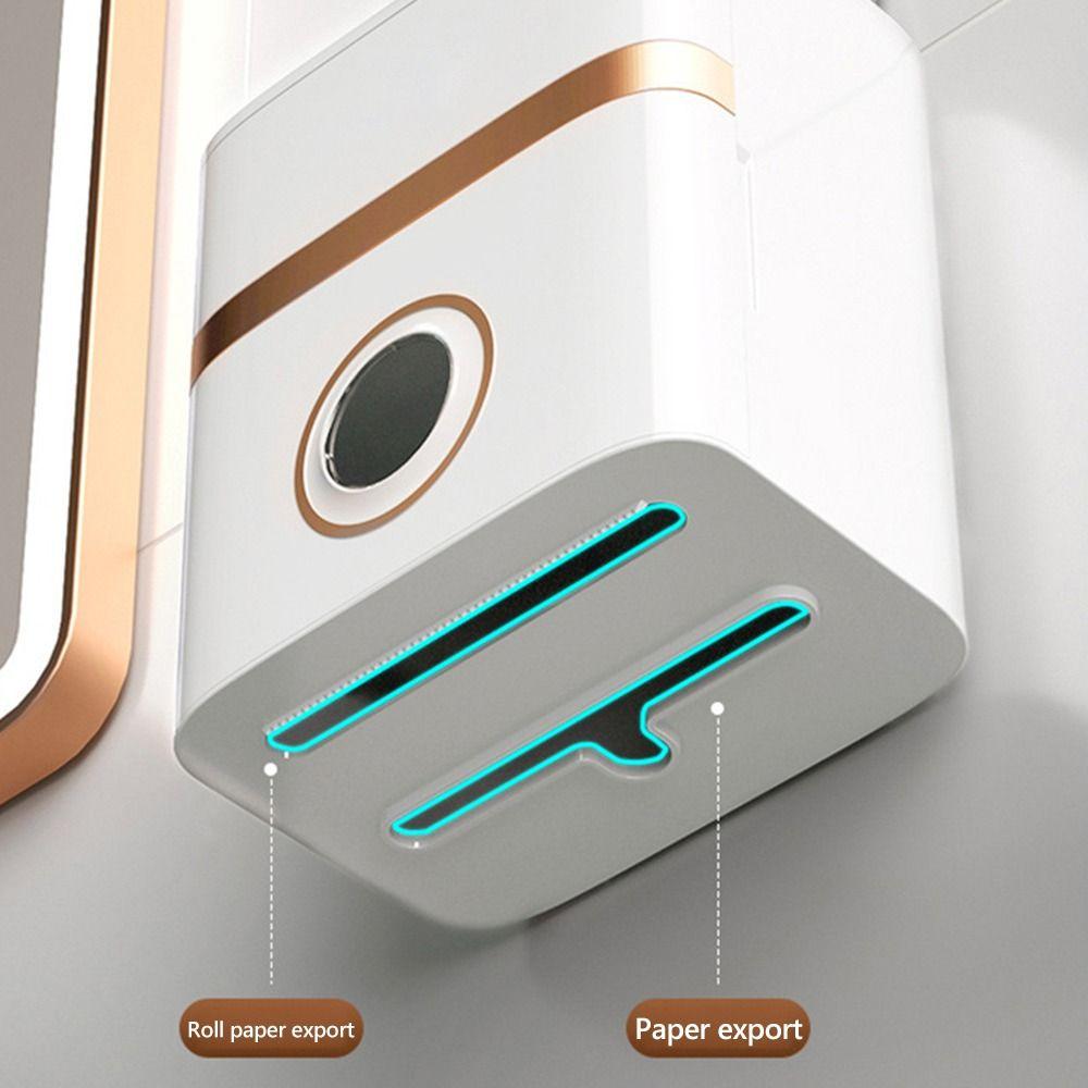 1Pcs Wall Mount Toilet Paper Holder Waterproof Bathroom Tray Shelf New Roll Paper Storage Box