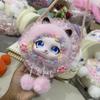 Pom-Pom Cartoon Animal Coin Purse Lace Decor Kids Shoulder Pouch Plush Crossbody Bag  For Children