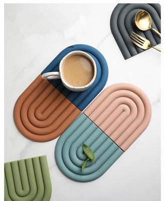 Rainbow Silicone Table Mat Coaster Multifunctional Pot Holders For Kitchen Heat Resistant Pan Hot Dishes Potholder Placemat