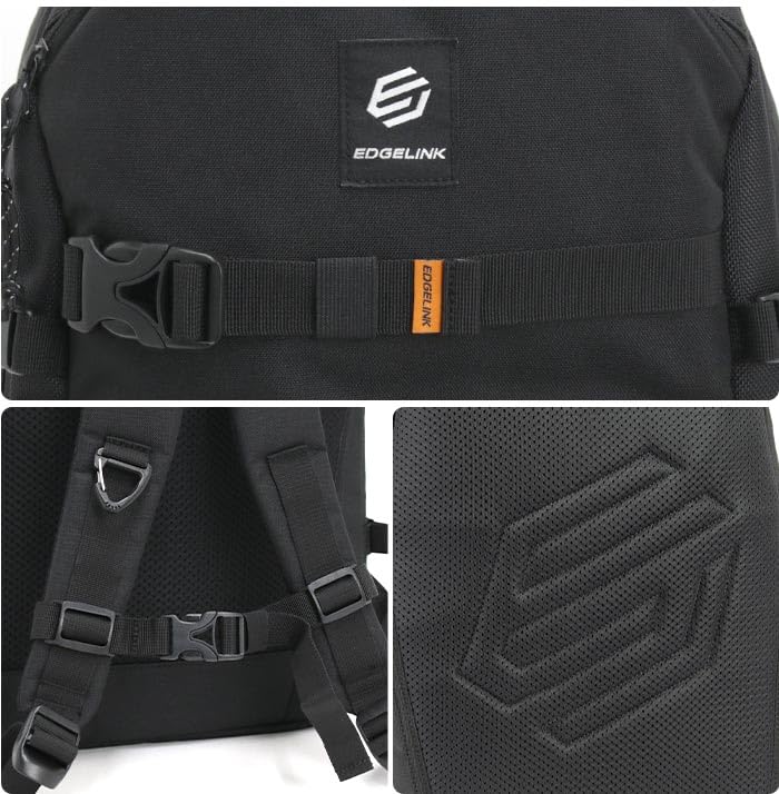 Rucksack Can store Compatible with A4 2 air Skateboard Chest belt Mesh Back air mesh H49 x W32 x D18cm [Edge Link] [TEMPCATION] 15.6inch PC, size,