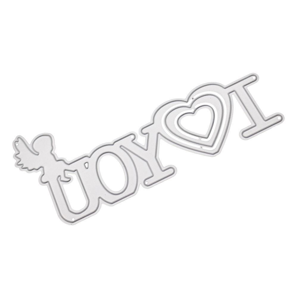 I Love Your Framework Metal Silvery Stencil Embossing Cutting Dies For Diy Scrapbooking Paper Album Cards Making