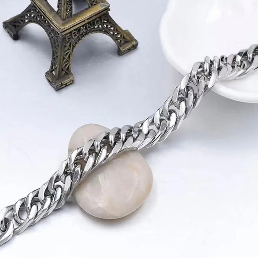 Elegant Cuban Chain Bracelets Stainless Steel Steel Link Bracelet Fashion Metal Hand Chains Gift