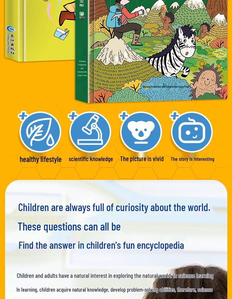 Children's Fun Encyclopedia: 2-Volume Hardcover Set for Intellectual Development and Science Exploration