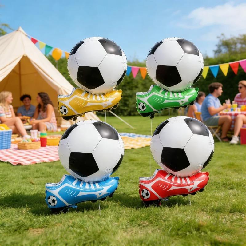 3D Football Soccer Balloons with Ball & Sneaker Shapes Ideal for Themed Parties Birthday Sports Event Decorations Supplies