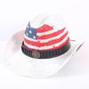 American Flag Cowboy Hat Popular Men's and Women's Sunshade Top Hat Independence Day Party Western Style Fashion Straw Hat