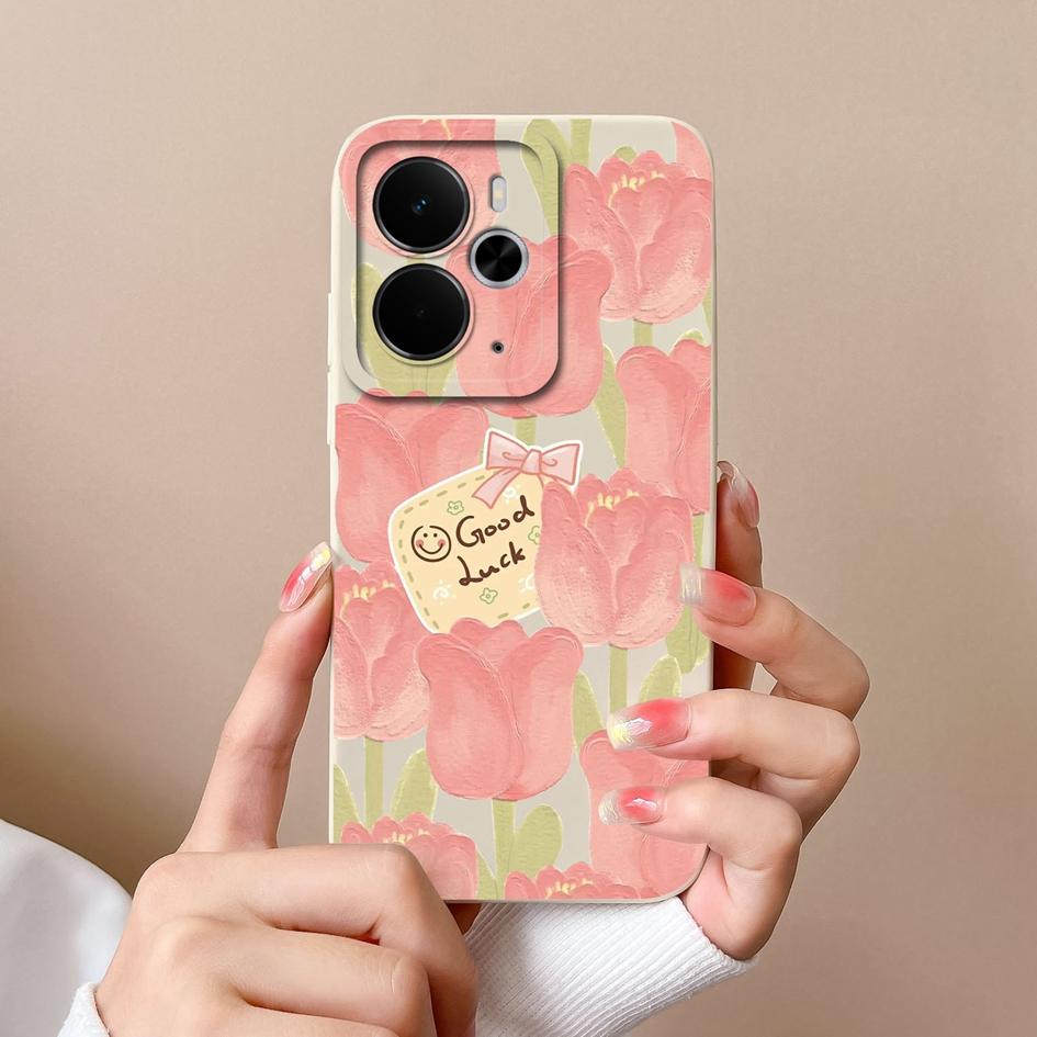 Pouzdro pro Oppo Realme Narzo 10 30 60 P3 C75x A5 Pro 14 14T 14X Luxusní pouzdra na telefon s květinovým potiskem Vysoce kvalitní nárazuvzdorný silikonový kryt pro Oppo