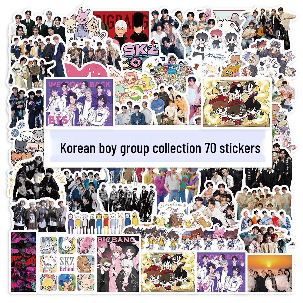 K-Pop Demon Hunter Girl Group Samolepky: Kreativní, Dvourozměrný, DIY Scrapbook, Vodotěsný, 74 kusů.