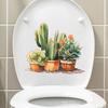 Luxury Texture Flower Toilet Lids Stickers Bathroom Appliques Self-adhesive Toilet Stickers for Hotel Bathroom Shower Room