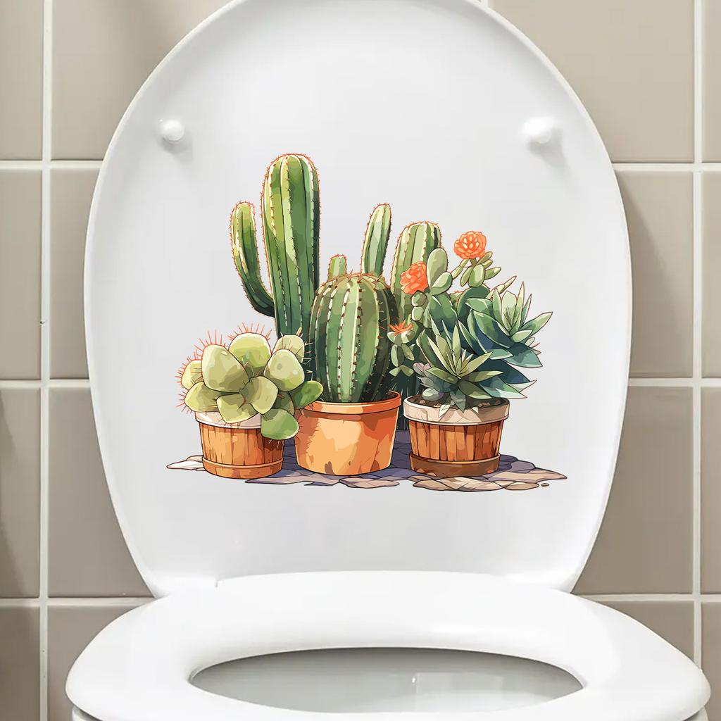 Luxury Texture Flower Toilet Lids Stickers Bathroom Appliques Self-adhesive Toilet Stickers for Hotel Bathroom Shower Room