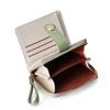 Solid Color Women's Wallet Short PU Purse Simple Lady Wallet  Card Holder