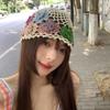 Japanese Hyunya Style Flower Hollow Knitted Hat Women'S Autumn And Winter Handmade Colored Sweet Wool Hat Literary Bag Head Hat