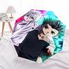 1pc Hunter x Hunter Killua & Gon Anime Character Automatic Folding Umbrella Portable 3-Fold Design with Iron Frame Outdoor for Fans, Travelers, Daily
