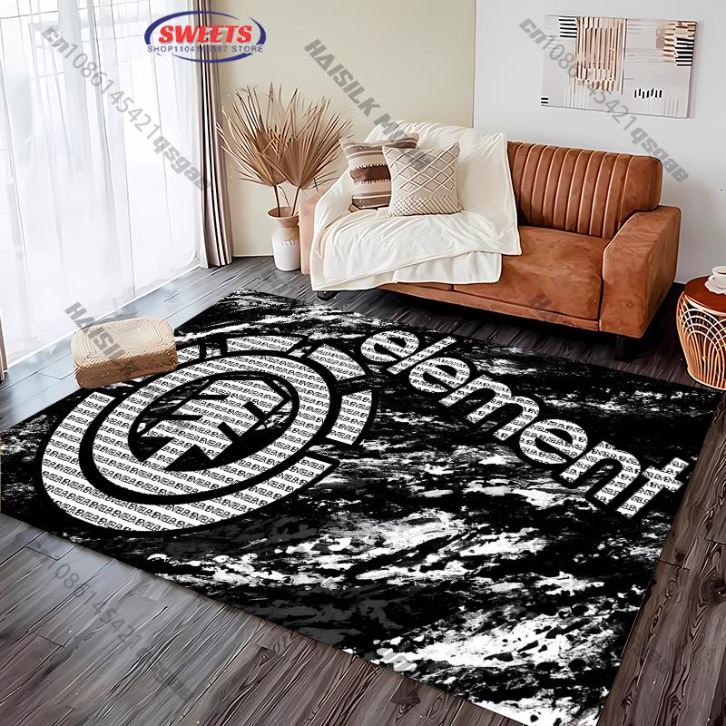 3D E Element Skateb0ards Boardsport Logo Themed Printed Carpet Modern Bedroom Living Room Sofa Decorative Rug Non Slip Mat Gift