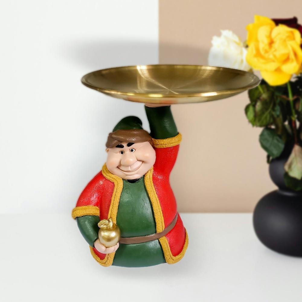 Resin Storage Tray Standing Statue Tray Gift Centerpiece Table Decoration Ramadan Eid Festivals Decor Traditional Home Accent