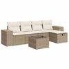 VidaXL Garden Lounge Set with Cushions 6 Pcs Beige Braided Resin 3325674