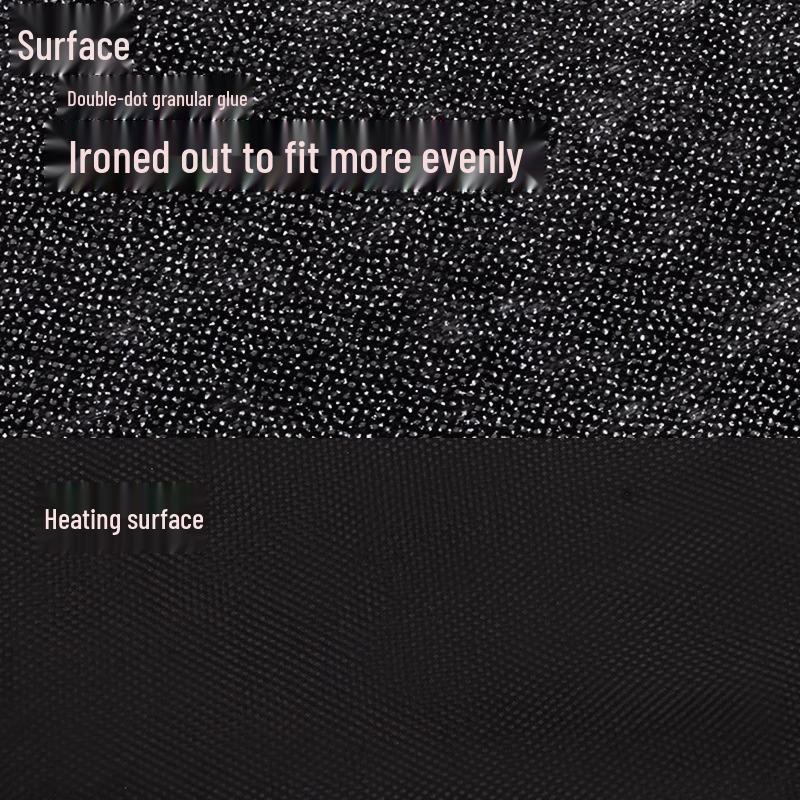 Thin Black & White Fusible Non-Woven Interlining - Single-Sided Adhesive for Clothing Accessories