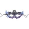 Halloween Lace Half Face, Masquerade Ball with 2-Tone Gradient Petal Design, Party Accessory