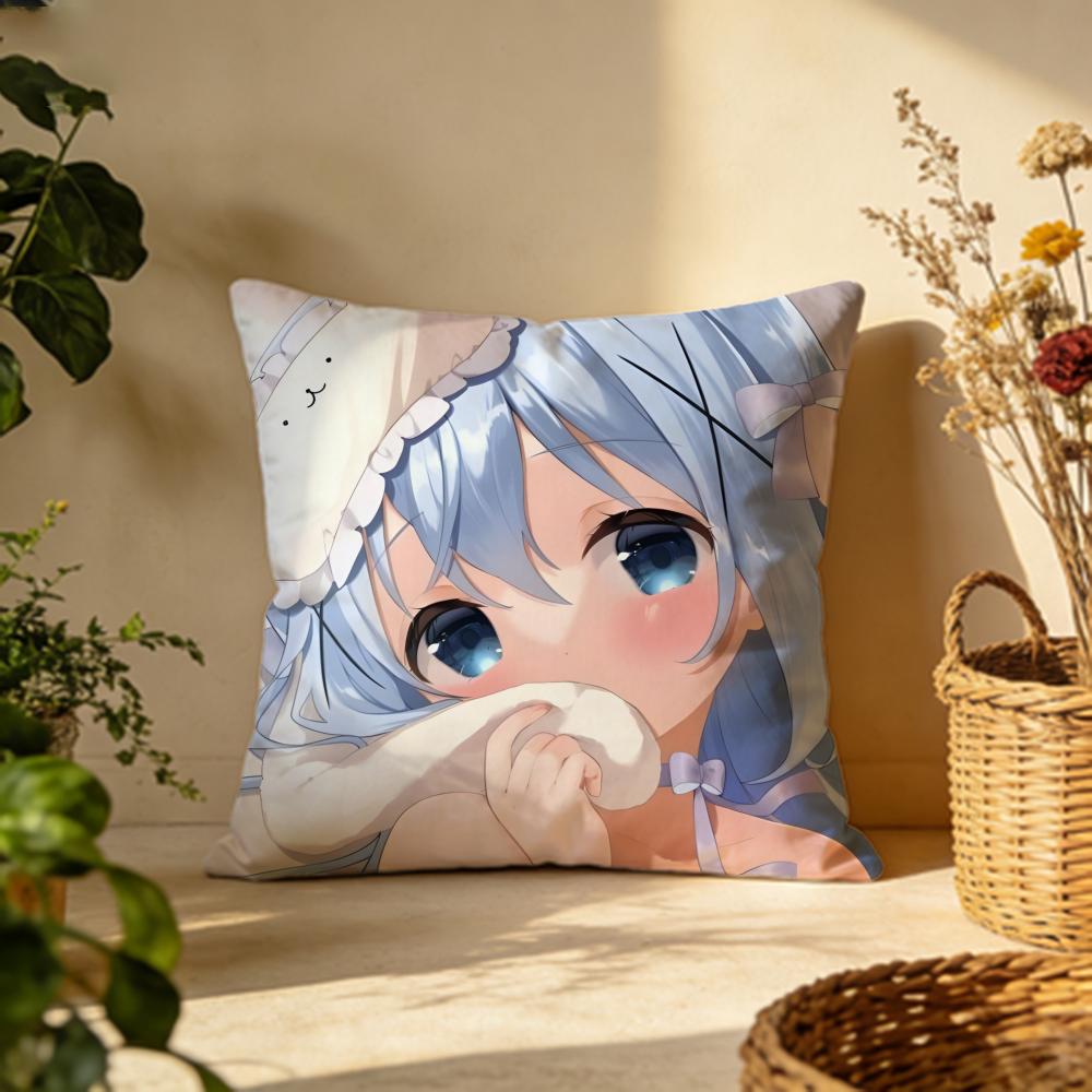 Fashion IIs the Order a Rabbitied Cushion Cover Versatile DoubleSided Pillow Case Fit for Sofa Bed Car Daily Decor