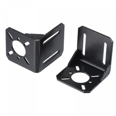 Uxcell Motor Bracket, Motor Mounting Base Holder, 54x50x51 Mm, Black, for Stepper Motors, 2 Pieces
