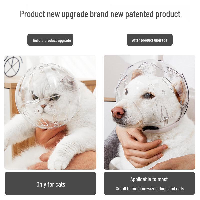 Breathable Anti-Bite Pet Head Cover and Collar Accessories for Dogs and Cats