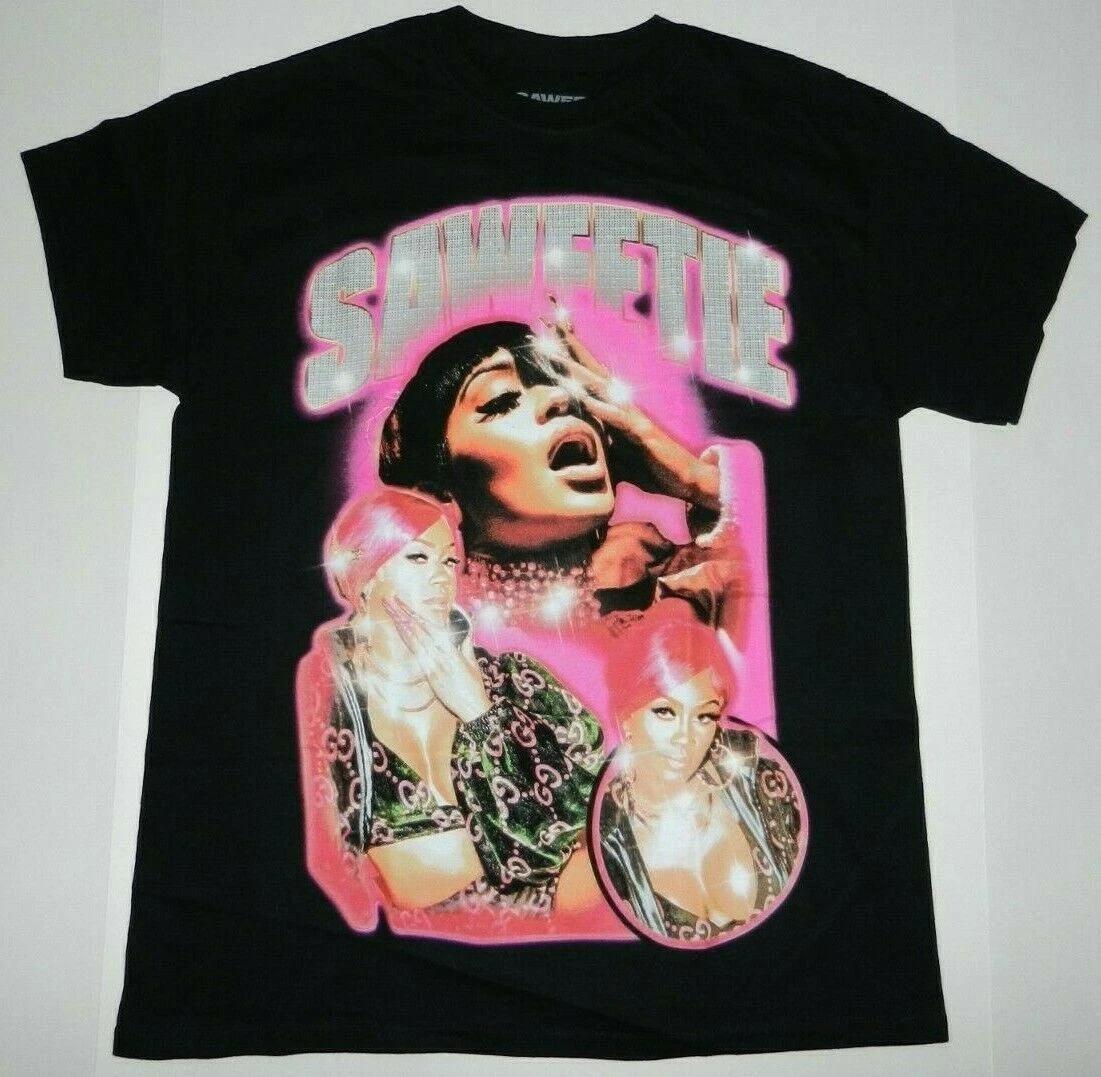 Black Bling Saweetie Graphic Tee Shirt New 2XL