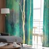Peinture à l'huile Arbre Abstrait Coucher de Soleil Rideaux de Fenêtre en Tulle pour Chambre à Coucher Rideaux Décoration de Maison de Luxe dans Salon Panneaux en Mousseline