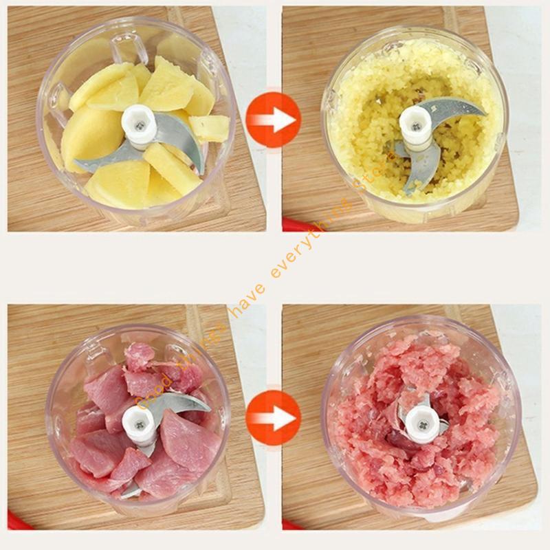 Electric Garlic Mincer USB Rechargeable Chopper Accessories Kitchen Gadget 55KF
