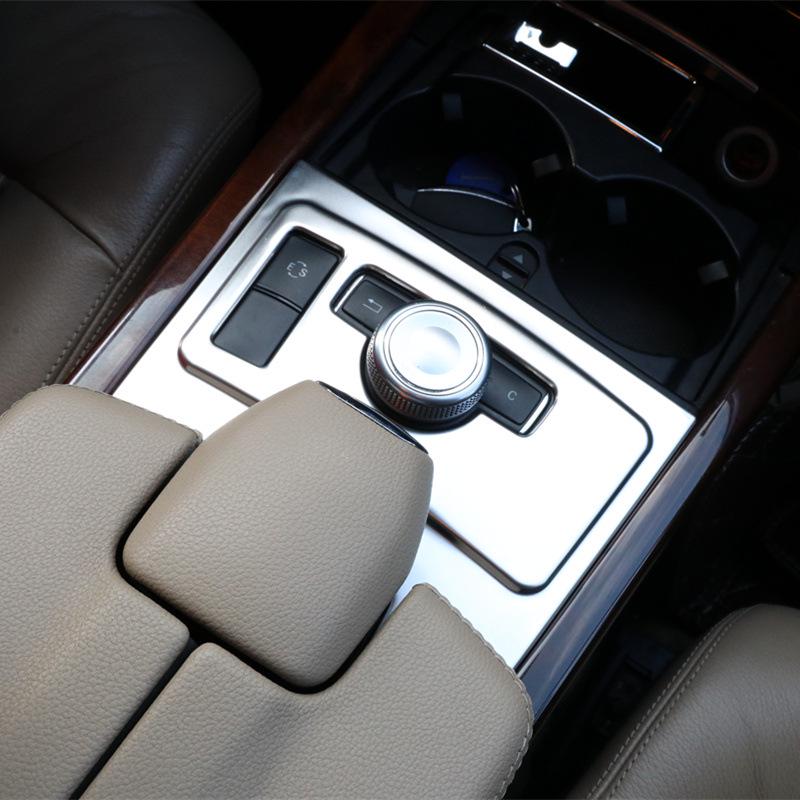 Passend für 12-13 Mercedes-Benz E-Klasse E200L E260L E300L Mittelkonsolen-Multimedia-Panel Innenraum-Aufkleber