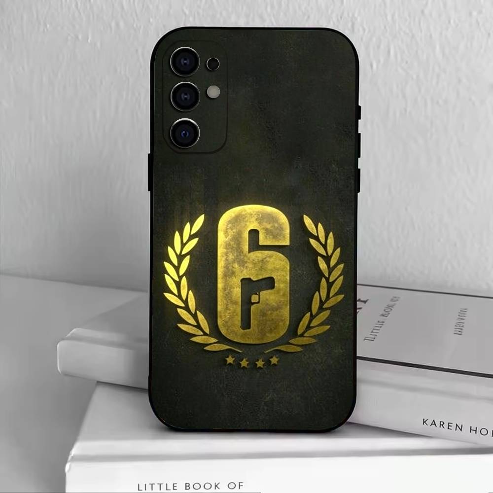 

R6 Black Ice Rainbow Phone Case For Samsung S25,S24,S21,S22,S23,S30,Ultra,S20,Plus,Fe,Lite,Note,10,Black Cover Samsung S21fe