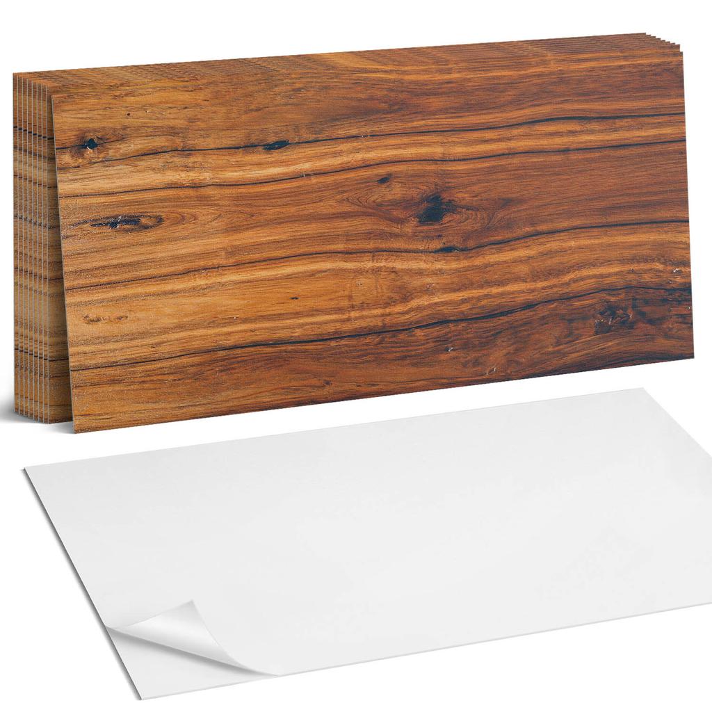 Zestaw Kafelków Winylowych Ściennych Naturalny Wzór Drewna 10X40X20 Cm
