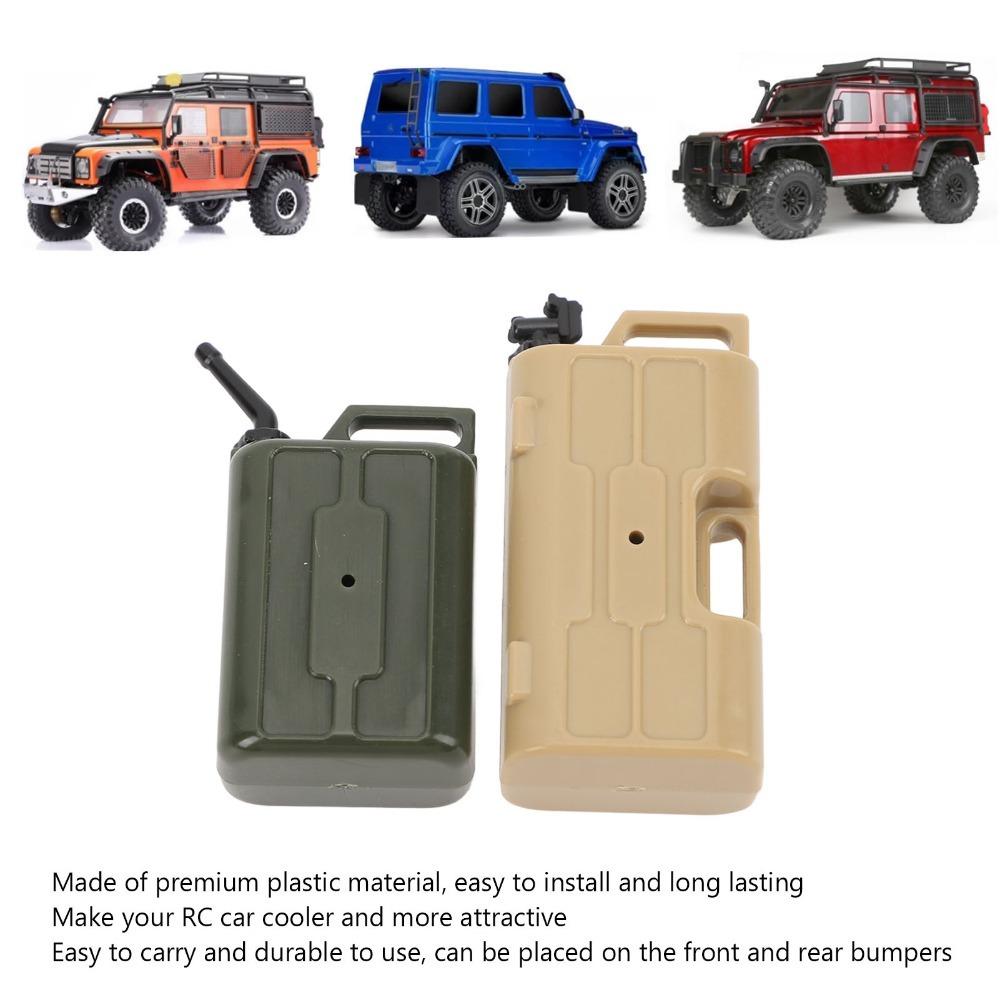 2 Pcs/Set Plastic Fuel Tank RC Crawler Fuel Tank for SCX10/TRX4 RC Crawler Truck Off-Road Crawling жёлтый/зелёный