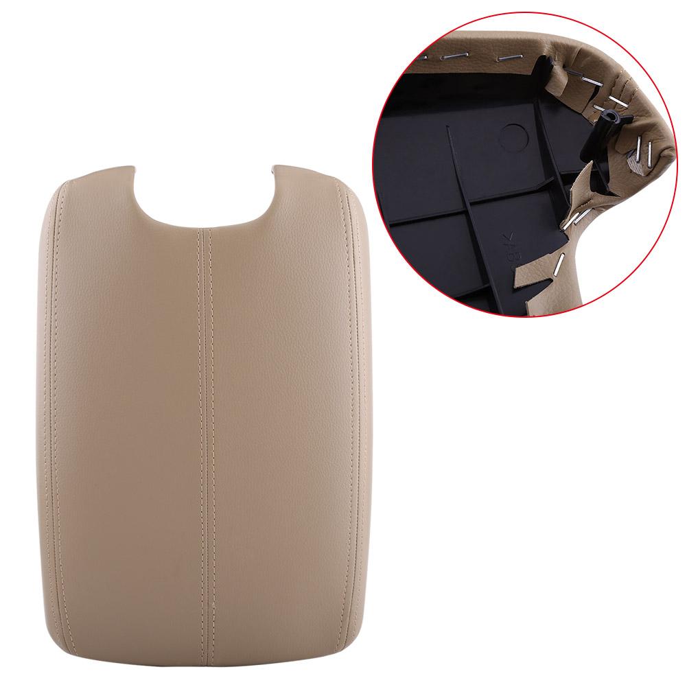 Artificial Leather Armrest Center Console Lid Cover For     2008-2012 Black