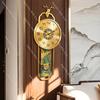 New Chinese-Style Brass Wall Clock,Elegant Living Room Decoration,Creative Jiangshan Chart Wall-Mounted Silent Quartz