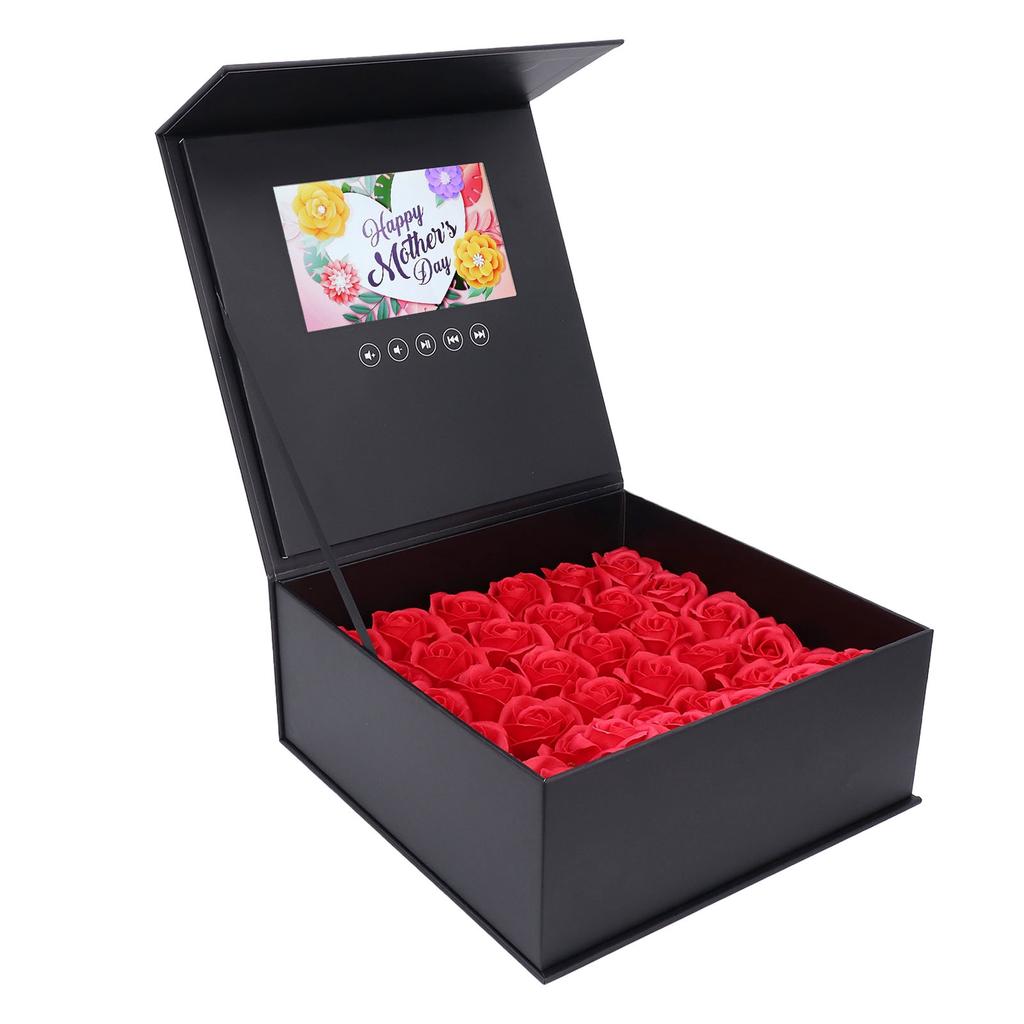 Jewelry Flower Box 7 Inch Color Display Video Greeting Card High Definition Playback for Wedding Advertising Marketing