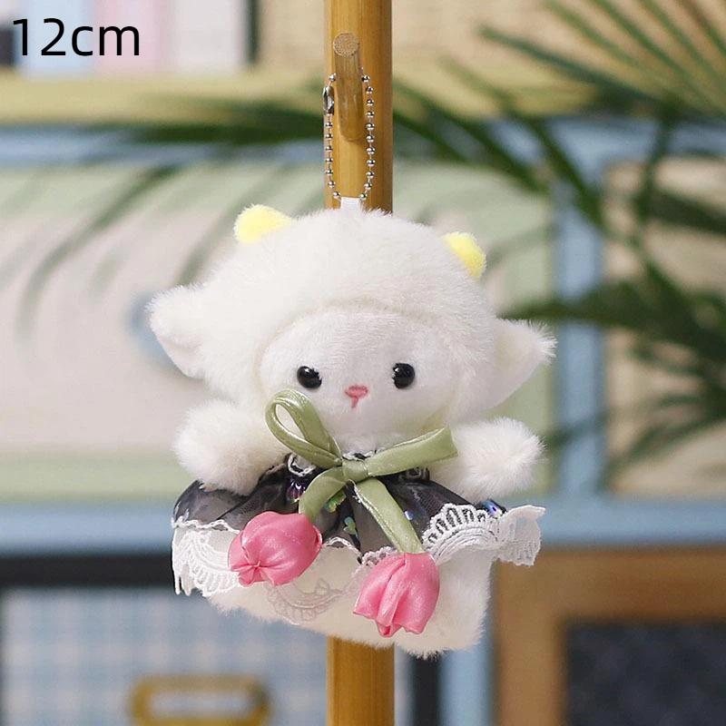Pp Cotton Little Sheep Plush Keychain Soft Comfortable Cartoon Animal Stuffed Doll Collection Cartoon Sheep Plush Keyring