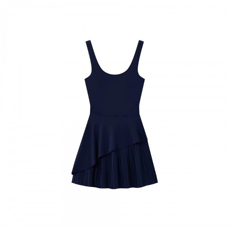 Womens Tennis Dress With Built-in Bra Pad Shorts Set Yoga Fitness Running Sportswear