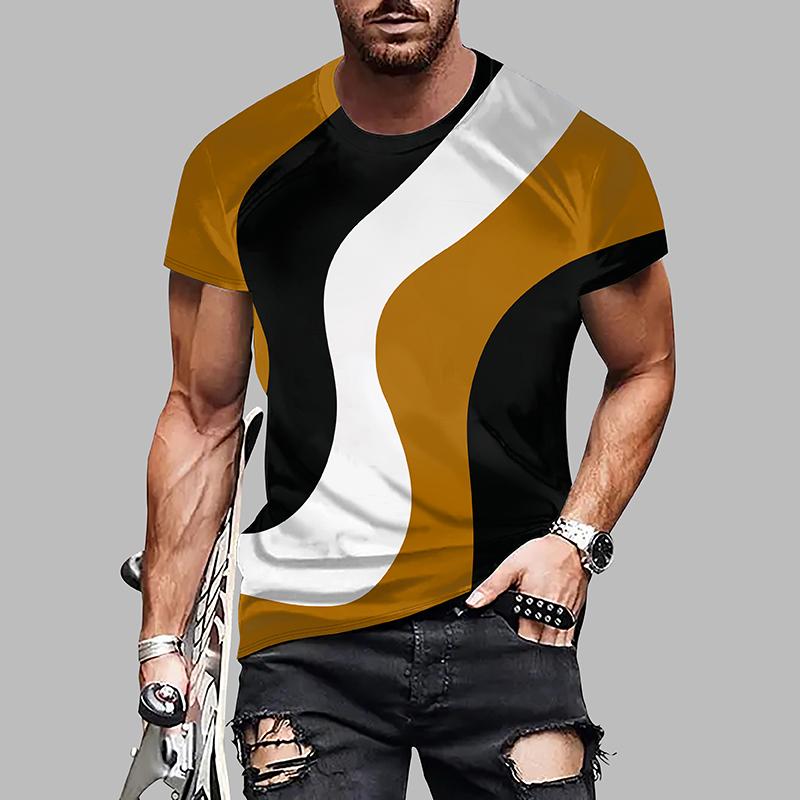 

Новая летняя мужская модная футболка, индивидуальная универсальная принтованная мужская футболка, топ 8XL коричневый