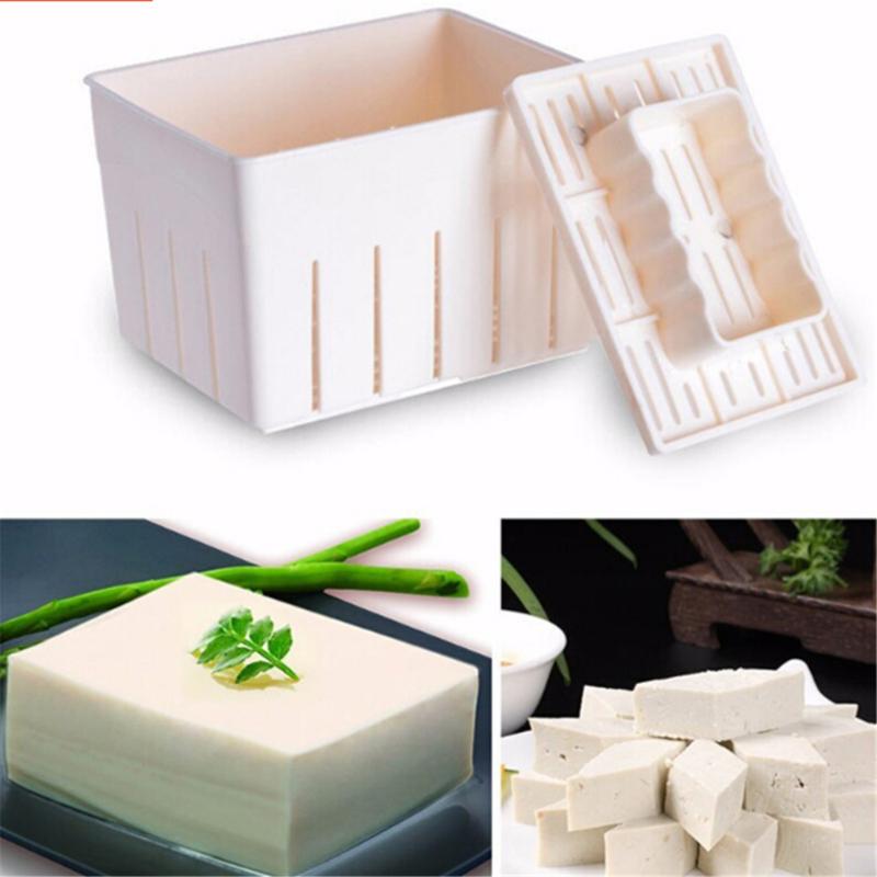 Homemade Tofu Mold Soybean Curd Tofu Making Mold With Cheese Cloth DIY Plastic Press Moulds Kitchen Cooking Tool Set