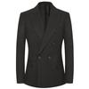 BAOXINIAO Men's Slim-Fit Double-Breasted Suit Jacket