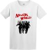 Men's Round Neck T-Shirt Abrasive Wheel Towed by Police Hand Wash Recommended White
